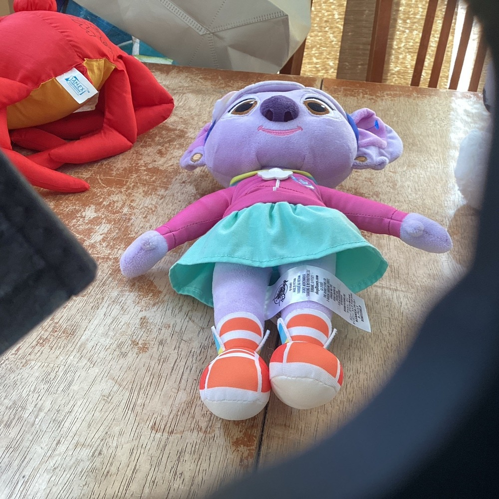 Disney Store  T.O.T.S. Tots KC Purple Koala 14” Plush Rainbow Stuffed Animal Toy